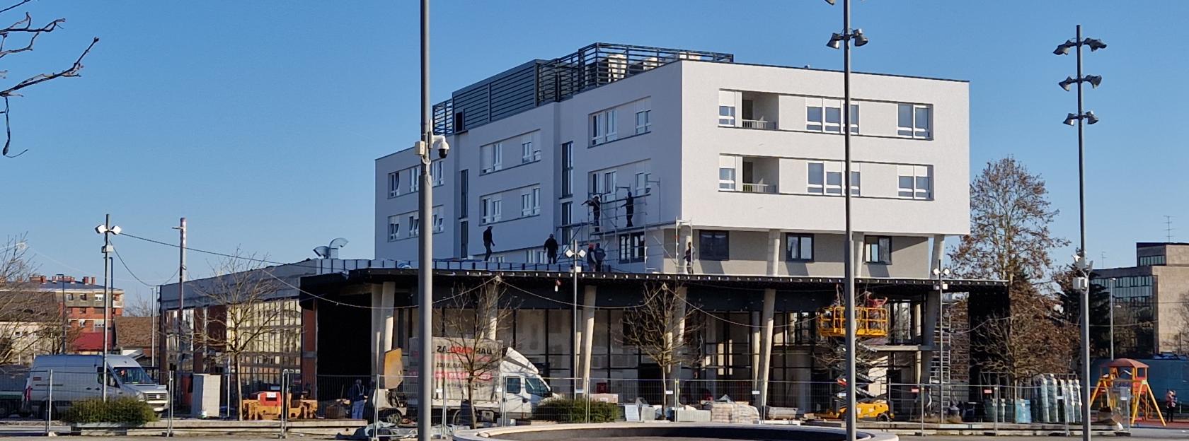 POS-ova zgrada na Trgu dr. Franje Tuđmana u visokoj fazi realizacije