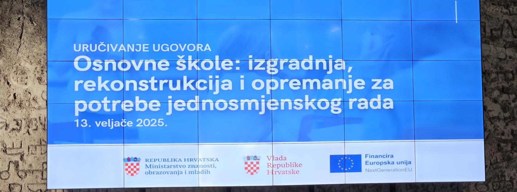Gradonačelnik Zlatko Babić potpisao ugovor o proširenju i modernizaciji OŠ Mate Lovraka