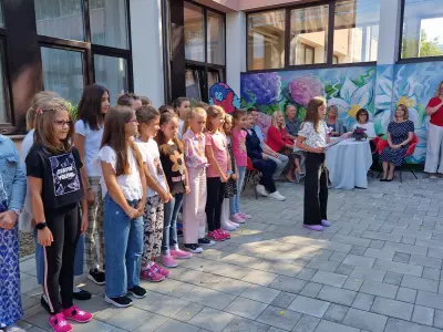 Gradonačelnik Zlatko Babić i zamjenica Ivana Grdić u posjeti OŠ V. Vidrić u povodu prvog dana 2023./24. školske godine 4