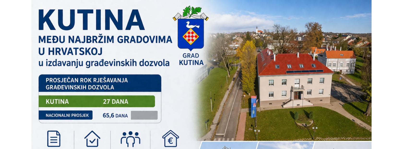 Grad Kutina među najbržim gradovima u Hrvatskoj u izdavanju građevinskih dozvola