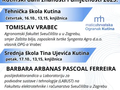 Pozivnica KT dani znanosti i umjetnosti 2025