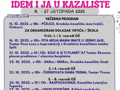 IDEM I JA U KAZALIŠTE, POPIS SVIH PREDSTAVA – kopija