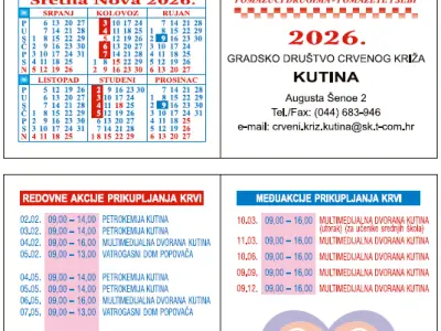 Kalendar darivanje krvi