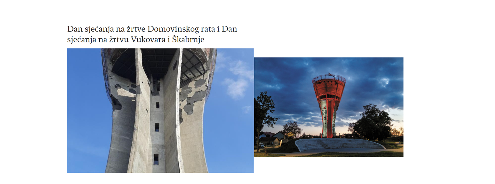 U Kutini o Vukovaru i Škabrnji i svim žrtvama Domovinskog rata