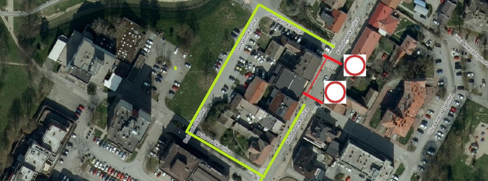 Obavijest o privremenoj regulaciji prometa - dio Kolodvorske ulice