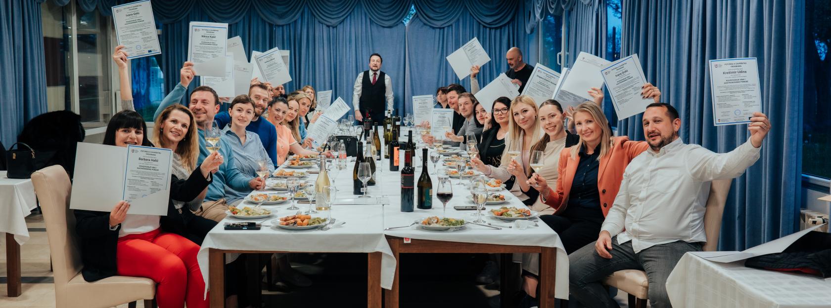 Završena edukacija „Povezivanje vina i gastronomske ponude“ – jačanje kvalitete usluge i razvoj eno-gastro identiteta Kutine